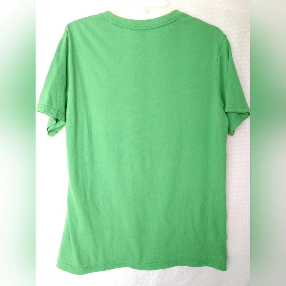 Mad Engine Galaxy's Greetings T Shirt Green Child's Large Boy's 14 16